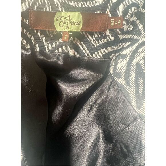 Eva Franco Anthropologie Women's Black and Cream Woven Bubble Skirt Size… - Picture 4 of 5